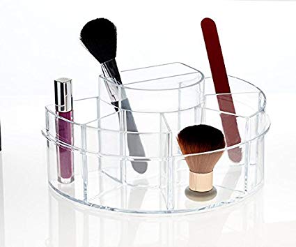 Groovi Beauty Acrylic Center Sorter Make up Container(compact Size, Great Storage Container for Cosmetics/accessories, for Use in Bathroom or on Vanity, Also Great for Office Storage)