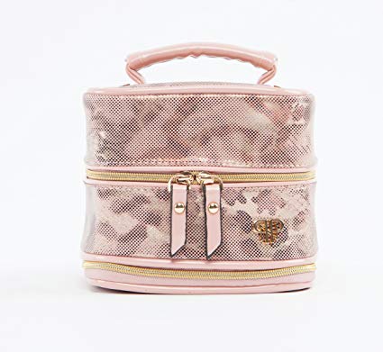 PurseN Prima Weekender Jewelry Case (Small, Metallic Blush)