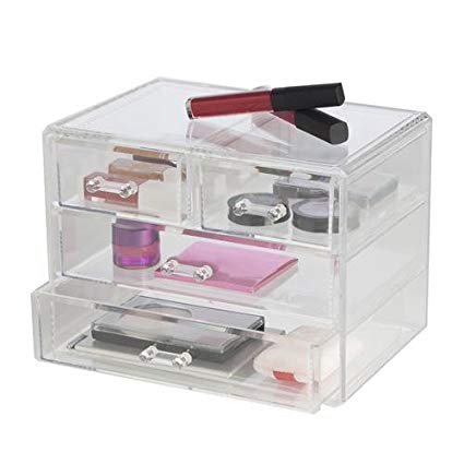 Richards Homewares Clearly Chic 4 Drawer Large Stackable Cosmetic Organizer by